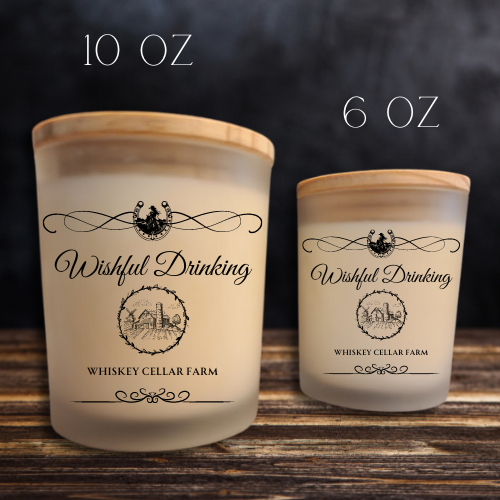 Wishful Drinking Bourbon & Caramel Scented Candle for Cowgirls & Cowboys