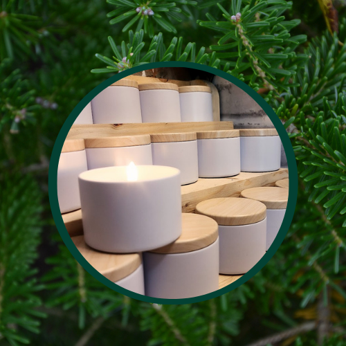 Balsam Fir Scented Soy Candles 4 oz tins Bulk Candles