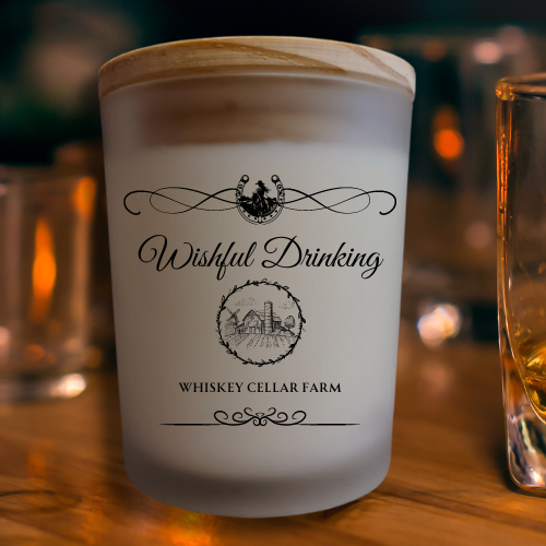 Wishful Drinking Bourbon & Caramel Scented Candle for Cowgirls & Cowboys