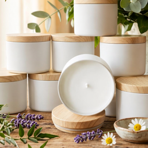Lavender Fields Scented Soy Candles 4 oz tins Bulk Candles for Showers Gifts and Events Favors