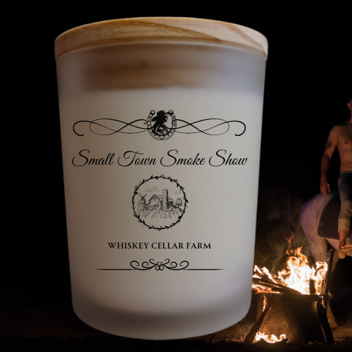 Small Town Smokeshow Smoky Cinnamon Rum Scented Candle for Cowgirls & Cowboys