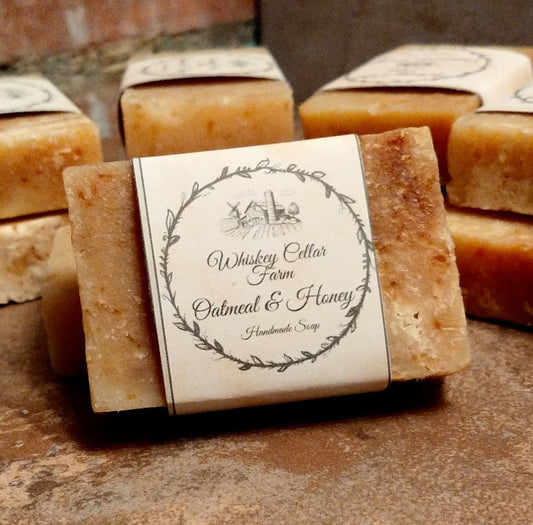 Oatmeal & Honey Handmade Natural Soap Box of 10 Half Bars 2 oz Soap Bars