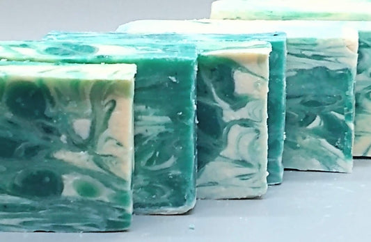 Mint Julep Handmade Natural Bar Soaps, DIY Shower Favors, Unwrapped, Unlabeled Sampler